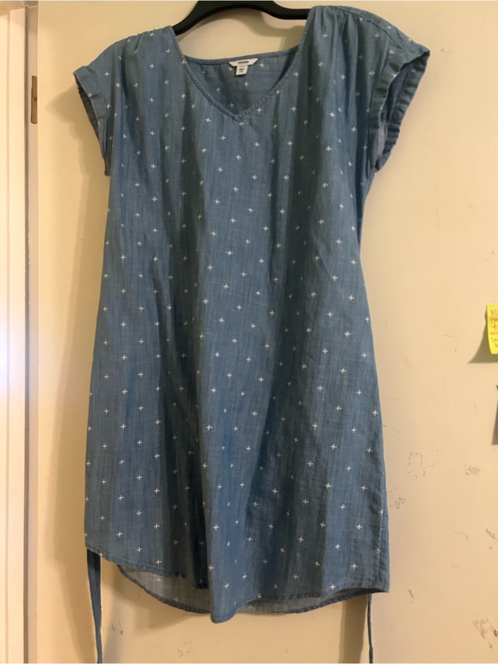 Light Blue Chambray V-Neck Women’s Dress